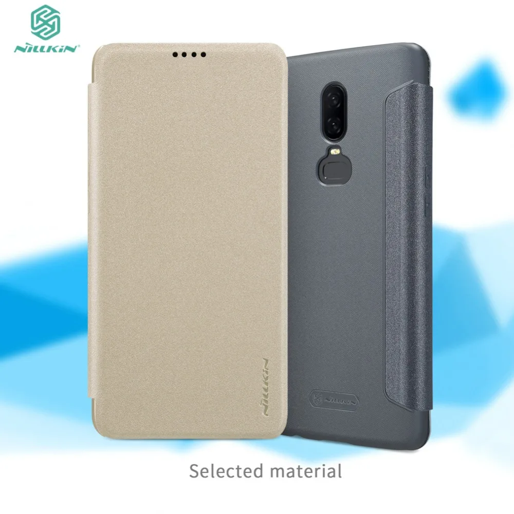 Oneplus 6 Чехол One plus 6 Чехол NILLKIN блестящий кожаный чехол откидная крышка для Oneplus6 жесткая задняя панель из поликарбоната Сумки для телефона