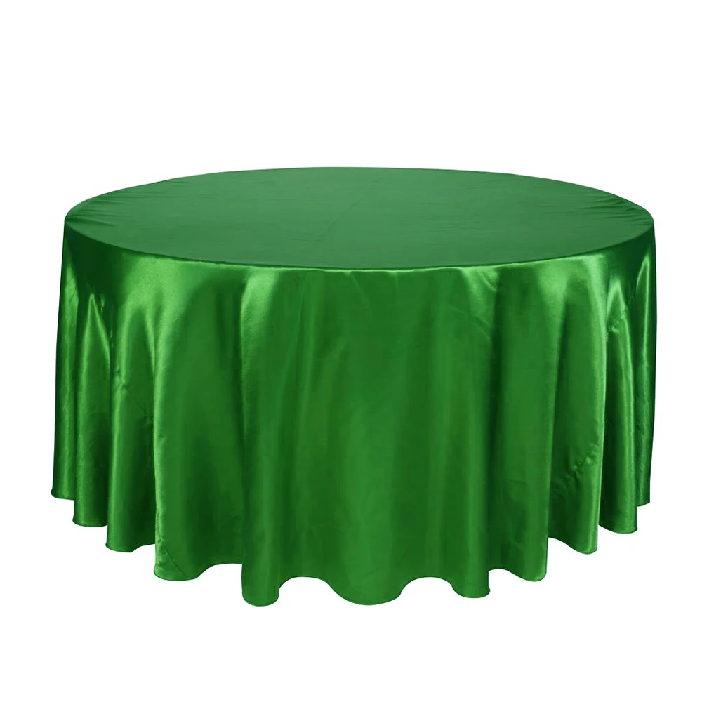 dark green 10 шт., роскошная круглая скатерть из полиэстера и сатина, покрытие для стола, маслостойкое, для свадьбы, вечеринки, ресторана, банкета, украшения для дома - Цвет: dark green