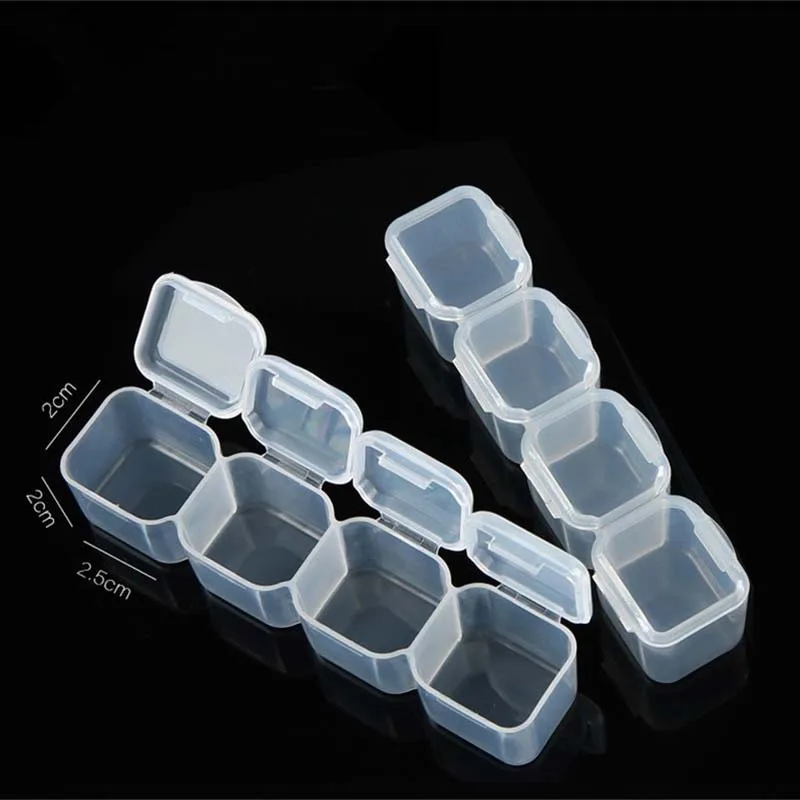 28 слотов регулируемый пластиковый ящик для хранения коробка ювелирных изделий