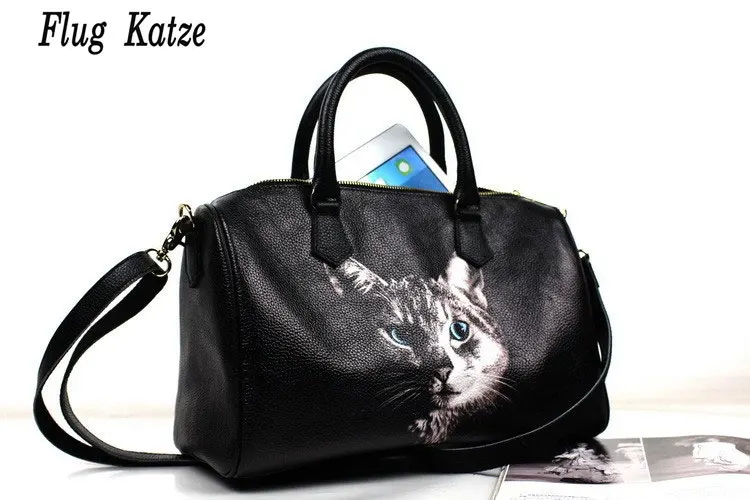 

Genuine Leather Cowhide Women's Handbag Animal Print Handbags For Woman 2020 Cross body bag Boston Europe wind pillow