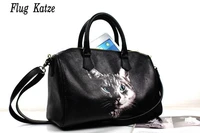 genuine leather cowhide womens handbag animal print handbags for woman 2020 cross body bag boston europe wind pillow