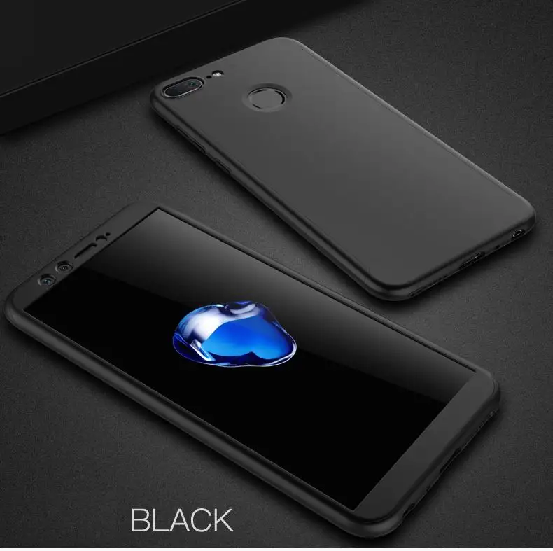 Защитный чехол для телефона Huawei Honor 9 Lite с полным покрытием 360 градусов закаленным