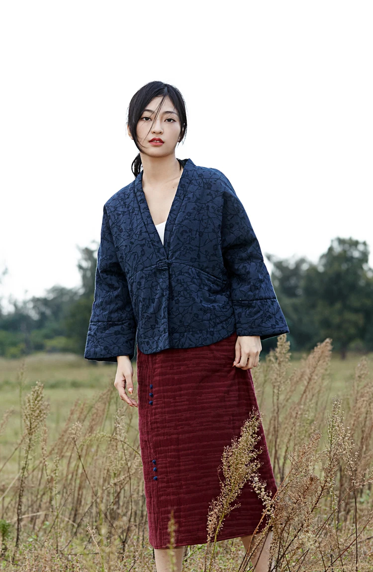 SCUWLINEN Faldas Mujer Moda женские юбки Повседневные жаккардовые с эластичной резинкой на талии размера плюс теплые хлопковые юбки средней длины S645