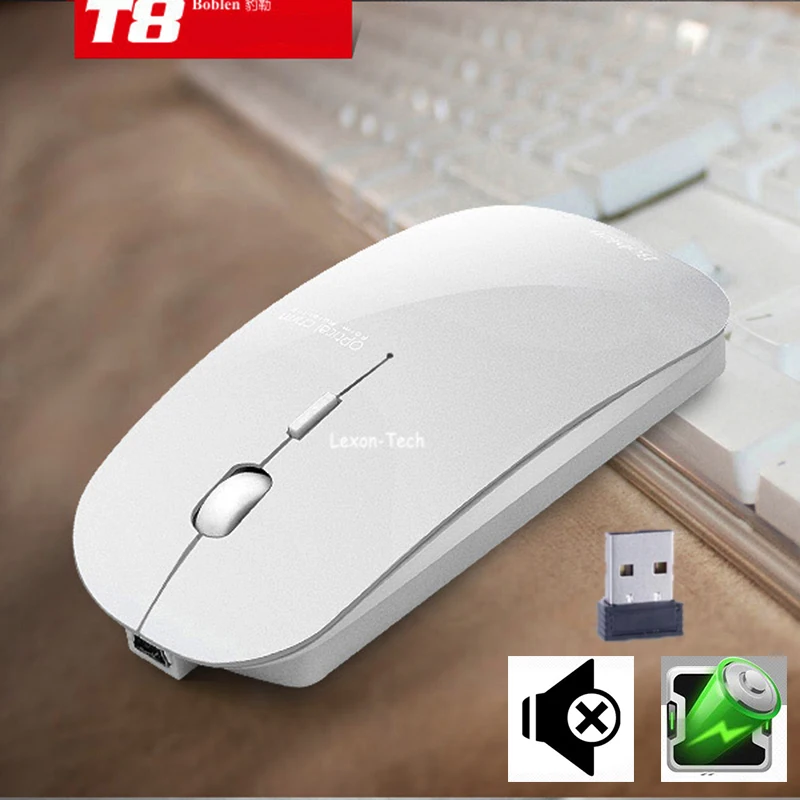 Boblen T8 2 4 GHz Беспроводная перезаряжаемая 2400 точек/дюйм Регулировка USB оптическая