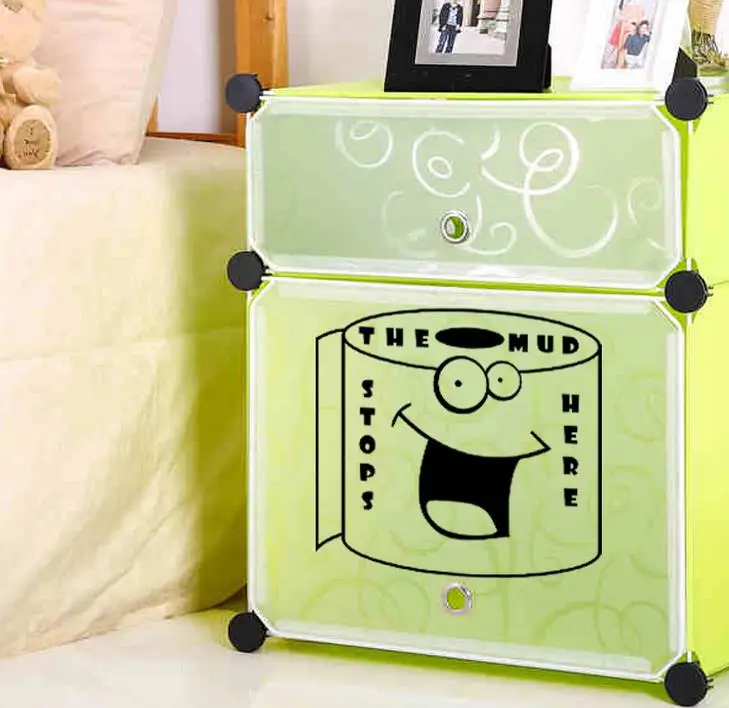 Рулон туалетной бумаги Декор роспись искусство настенная наклейка монохромная