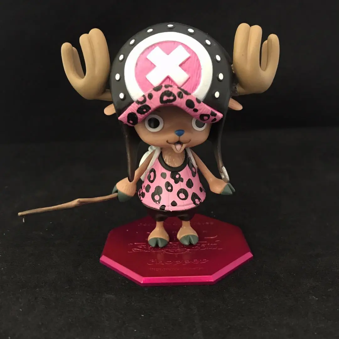 10 см аниме фигурку ONE PIECE Тони Чоппер розовый леопард Ver коллекция моделей pvc
