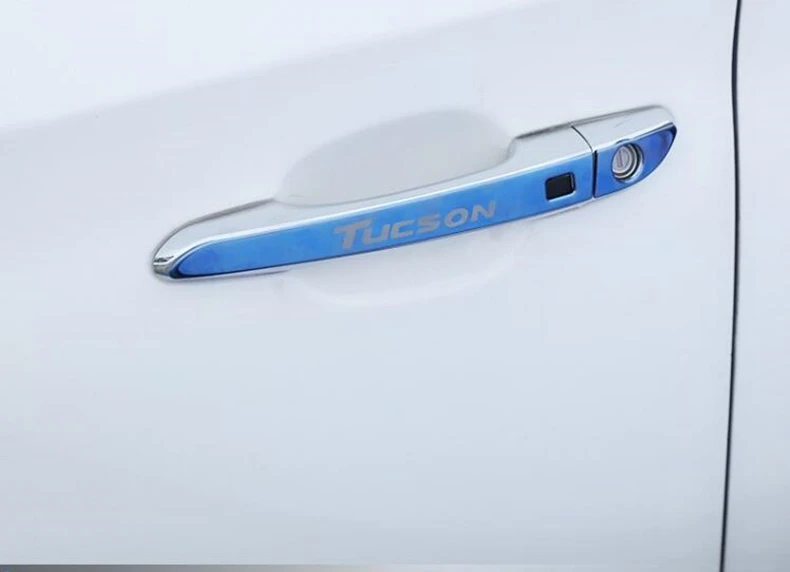 Подходит для HYUNDAI TUCSON 2015 2016 2017 аксессуары нержавеющая стальная наружная дверь
