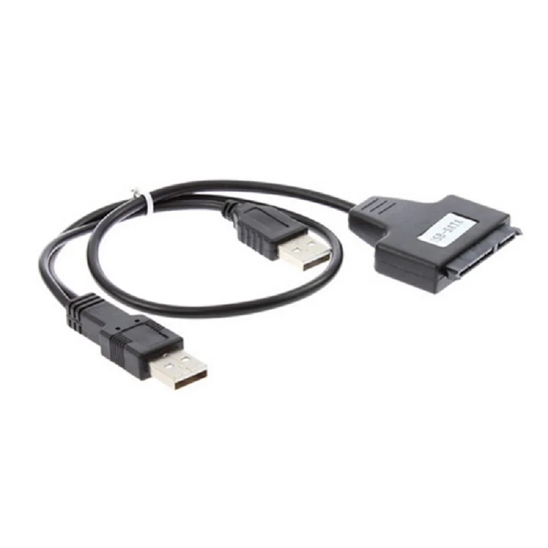 Высокопроизводительный Кабель-адаптер USB 2,0 для SATA 7+ 15 Pin 22 для жесткого диска 2," HDD с кабелем питания USB Розничная упаковка