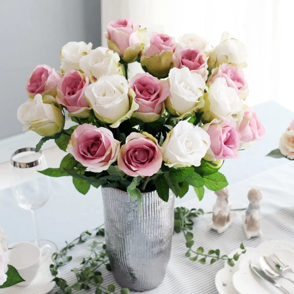 Высокое Качество Тонкий Искусственный Rose Высокая Моделирования Искусственных