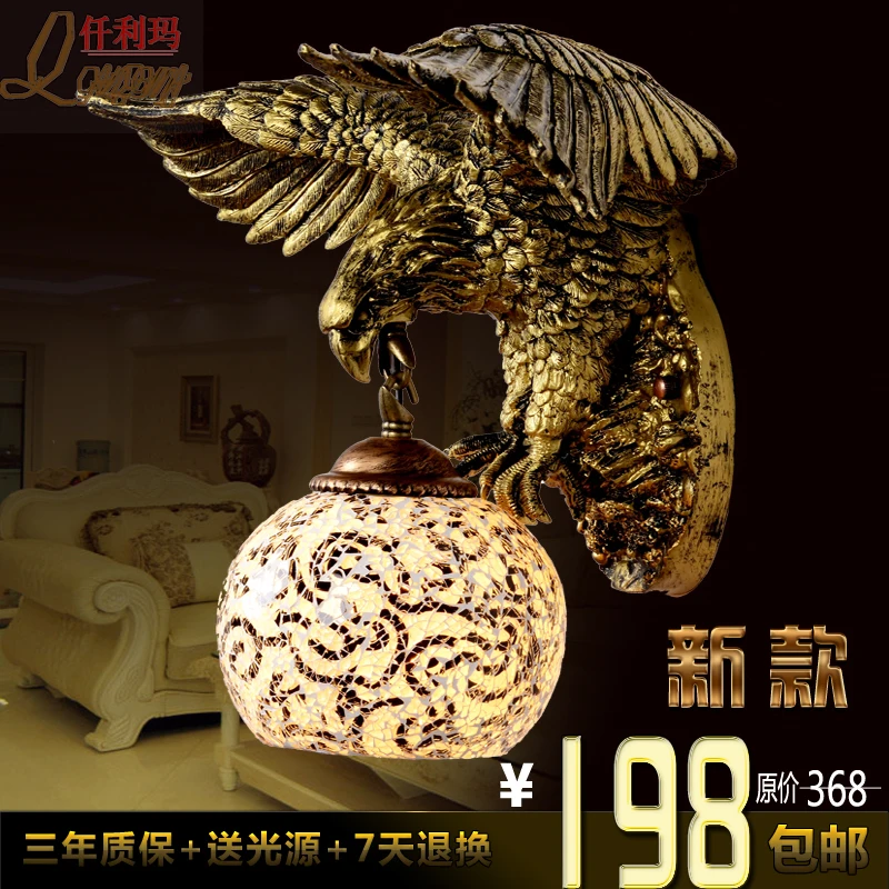 American Eagle personalized retro living room bedroom wall lamp European artistic new shipping | Лампы и освещение