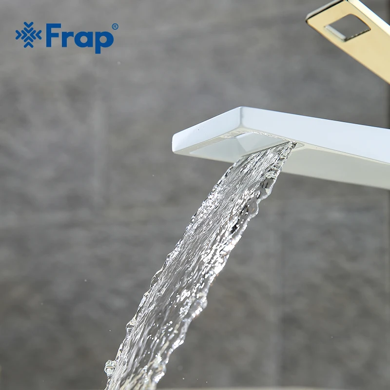 Смеситель для ванной комнаты Frap Y10001/2018 черный и белый цвета|water mixer tap|mixer tapwaterfall