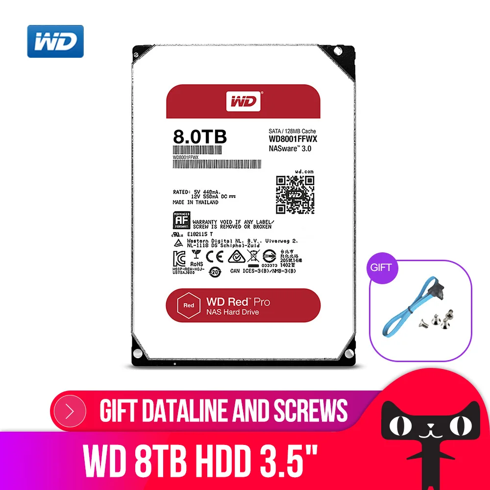 Диск Жесткий WD RED Pro 8 ТБ 3 5 дюйма 7200 об/мин 256 Мб |