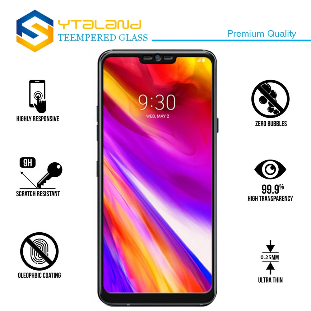 Ytaland For LG G7 ThinQ 2018 Full Covered Tempered Glass Premium Screen Protector Film 9H+ 0.3mm 2.5D | Мобильные телефоны и