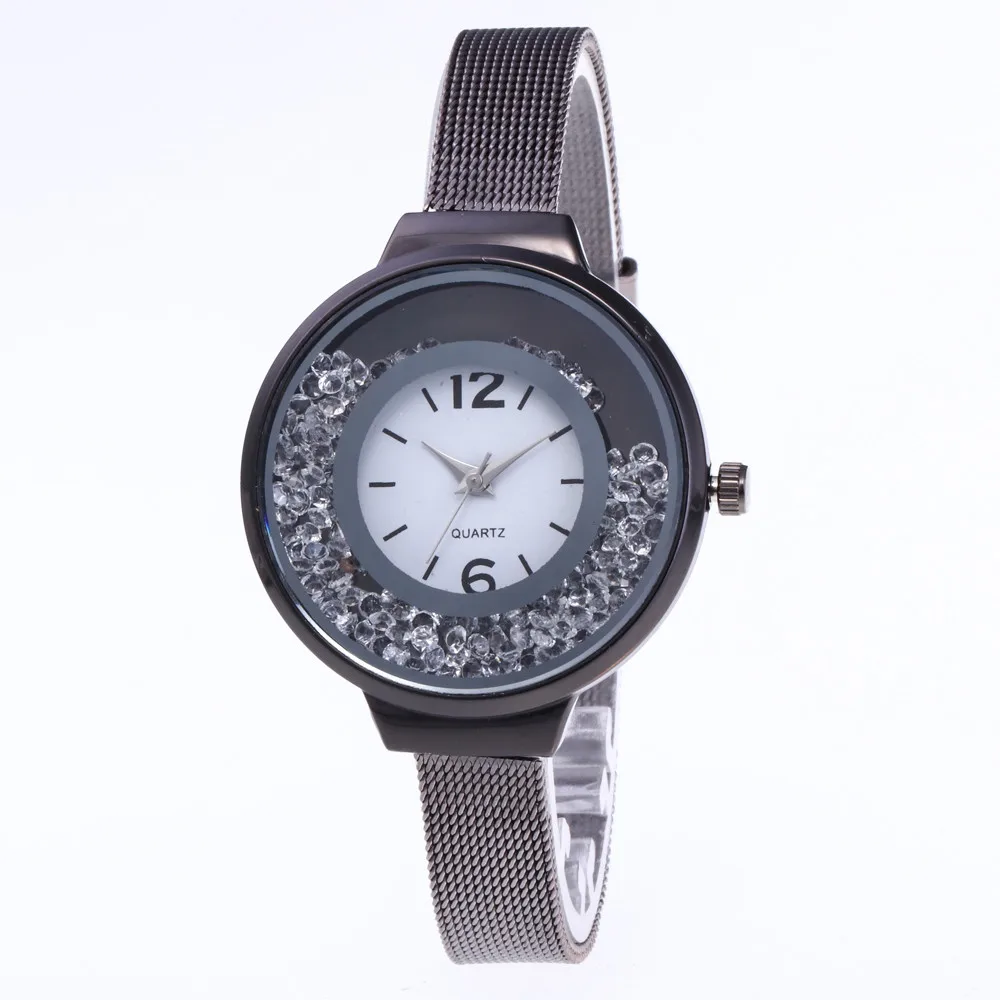 Красивые модные простые часы женский кожаный пояс для подарка серебряные