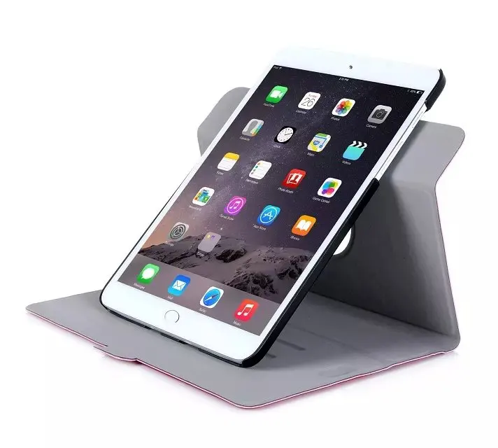 Для ipad Apple мини 4 360 вращение кожаный чехол ремешок и слот для карт памяти mini4