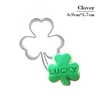 edible cake decorations clover shape pancake cookie cutter pressing baking tools stainless steel chinese market online fondant
