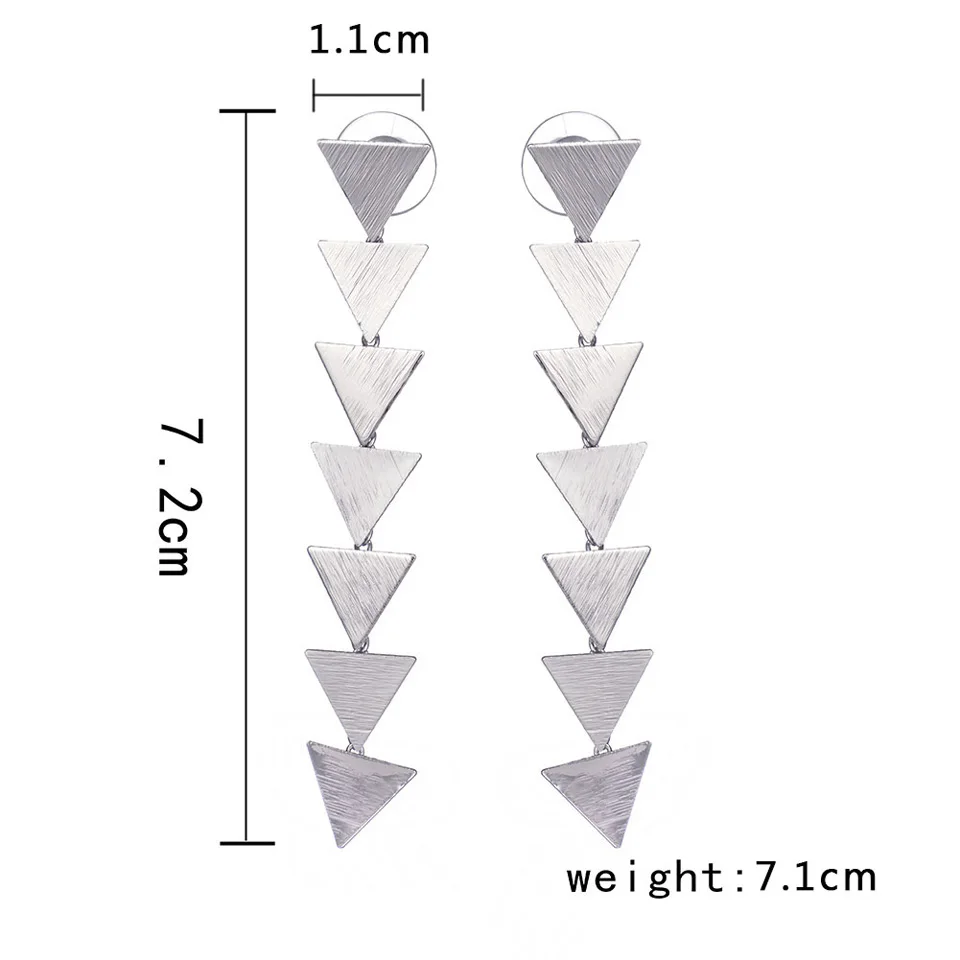 Cringcoco 2019 Geometric Eardrop Sensuous Simple Atmosphere Triangle Dangle Drop Earrings Popular Modern Jewellery | Украшения и