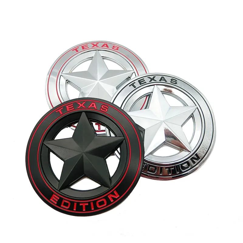 Металлическая Эмблема TEXAS EDITION щит пентаграмма 3D эмблемы автомобиля Fender сбоку