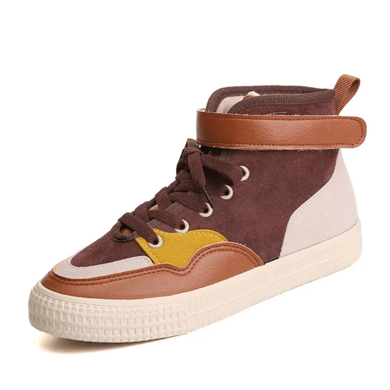 

Women Vulcanize Shoes Suede Women Sneaker Warm Plush Snow Shoes Woman Fashion Casual Women Flats Shoes Lace Up Female Sneakers