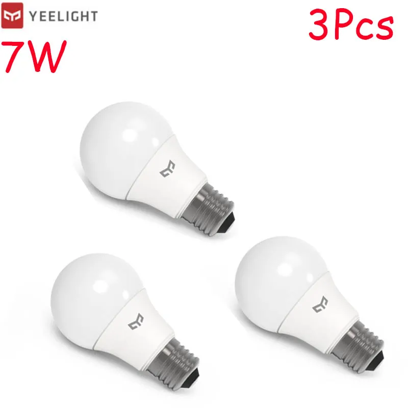 3Pcs 7W Bulb Xiaomi Yee светильник высокий светильник светодиодный холодный белый 7 Вт/5 Вт 6500 к E27 светильник для дома светильник ing 220 В лампа стабильное напряжение - Цвет: 3Pcs 7W Bulb