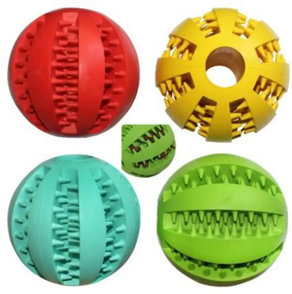 Toys for Dogs Rubber Dog Ball For Puppy Funny Pet Puppies Large Tooth Cleaning Snack Toy Products | Дом и сад