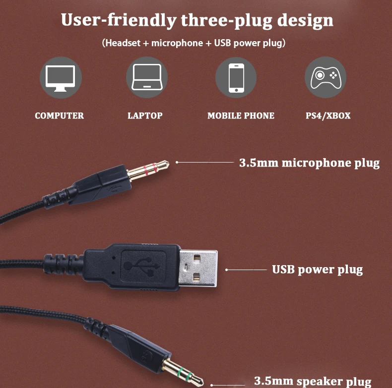 SENICC W245, крутые, светодиодный, игровые наушники с шумоподавлением, наушники для геймера, гарнитура из искусственной кожи, гарнитура с разъемом 3,5 мм и USB