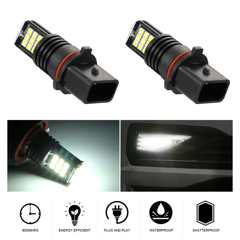 New DC12V-P13W-24LED Bulbs Car Anti-Fog Lamp A Pair Of White Light Replacement For Driving Automotive qiang | Автомобили и