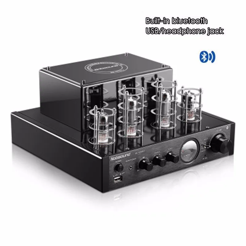 Черный Nobsound MS-10D MKII Bluetooth/USB/Наушники Hi-Fi стерео усилитель аудио 25 Вт * 2 вакуумный