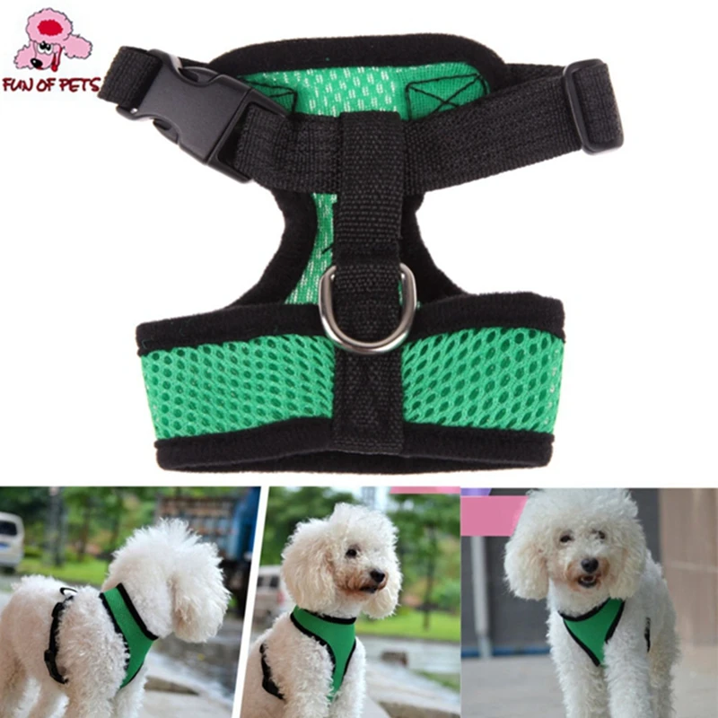 Регулируемая удобная мягкая дышащая шлейка для собак цветной жилет домашних