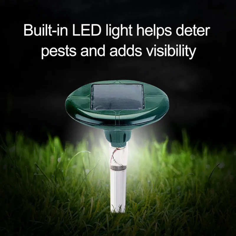 Новый 2 шт на солнечной батарее ультразвуковой отпугиватель животных с