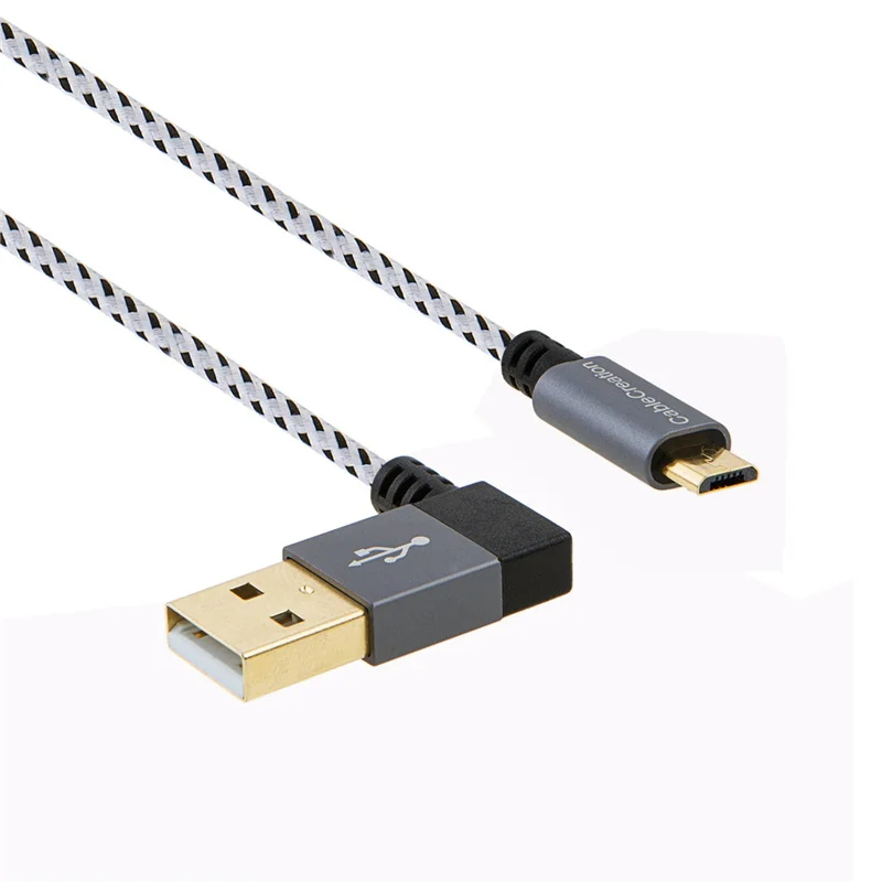 Правый угол USB кабель для зарядки данных 90 градусов A к Micro совместимый Samsung Android