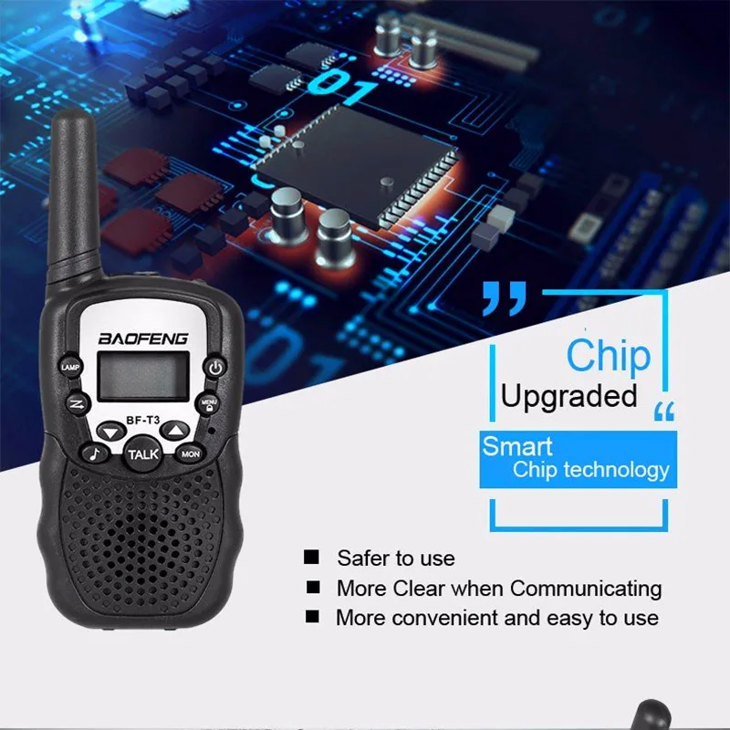 2 шт. детская рация UHF BaoFeng BF T3 FRS двухстороннее радио Comunicador удобное HF