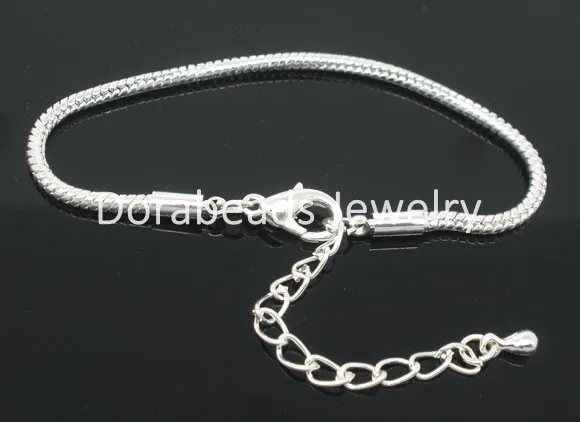 DoreenBeads 4 Шт. Посеребренная Змея Цепи Браслеты Приспосабливать Европейские Шарики