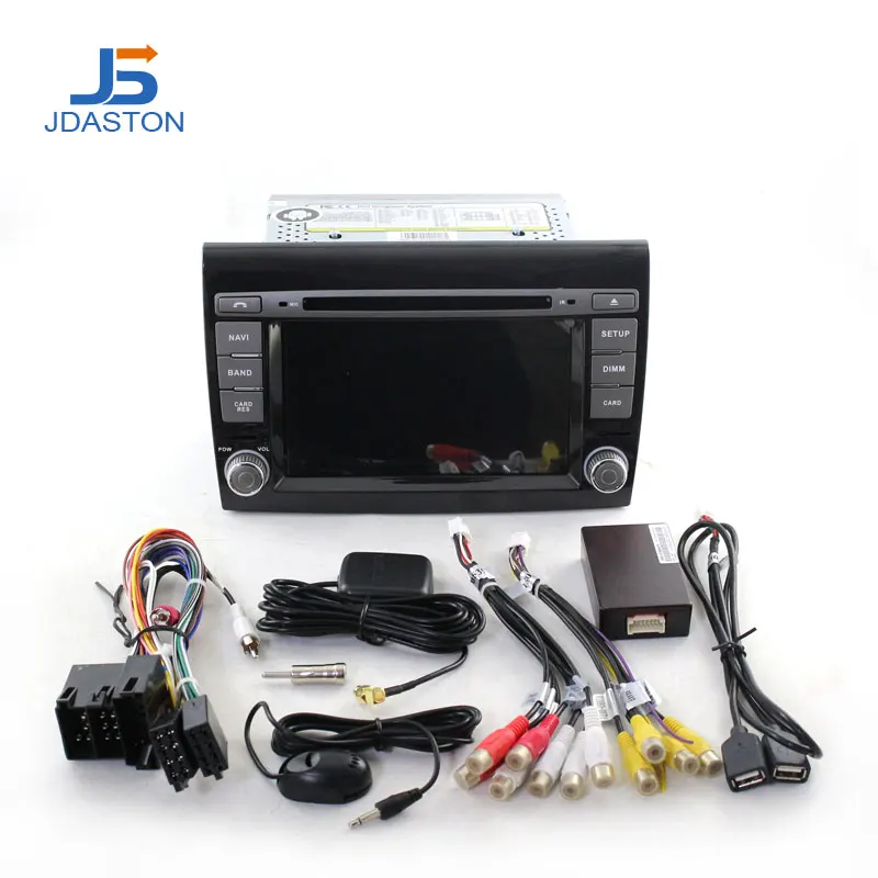 JDASTON Android 10 Автомобильный DVD плеер для Fiat Bravo 2007 2008 2009 2010 2011 2012 GPS навигация 2 Din
