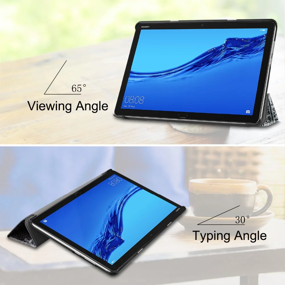 Кожаный флип-чехол с подставкой и стилусом для Huawei MediaPad M5 lite 10 1 дюйма | Компьютеры