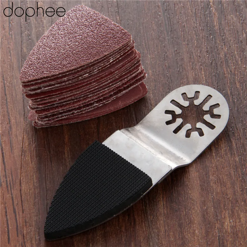 Dopee 25 шт. шлифовальная бумага шлифовальный лист+ палец шлифовальный коврик Осциллирующий многофункциональный инструмент для Multimaster Dremel Renovator электроинструменты