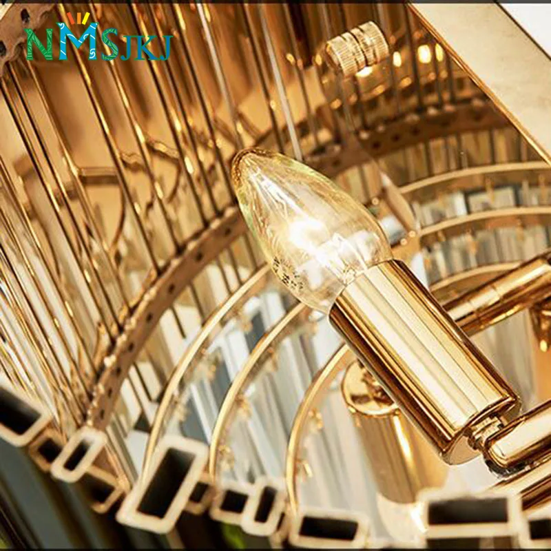 Новый дизайнерский настенный светильник для дома Хрустальная настенная лампа