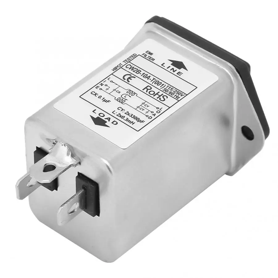 Fusibles Auto Fuse Adapter CW2B-10A-T (001) EMI Power Filter With Socket 2-in-1 Single Safety 125/250v Porta | Обустройство дома