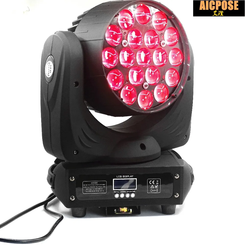 10 шт./лот 19x15 Вт Led RGBW 4в1 Wash/Zoom Light DMX512 Moving Head профессиональное шоу сценическое
