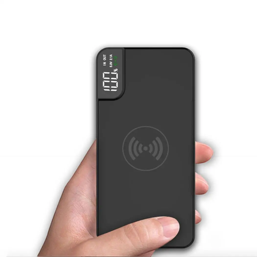 8000mAh Large Capacity Power Bank Portable Digital LCD Display Mobile Charger External Battery With Adjustable Phone Holder | Мобильные