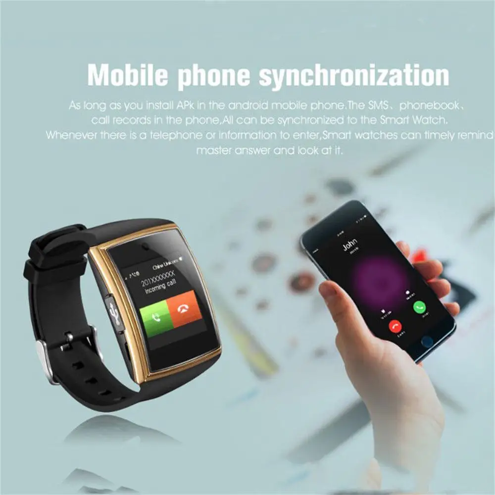 Bluetooth Smart Watch With Camera SIM Card IP67 Smartwatch NFC Touch Screen 1.54" IOS Android Remote Control