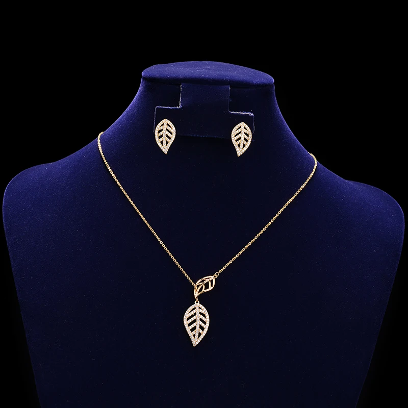 Женский комплект украшений из колье и серёг нержавеющей стали | Украшения