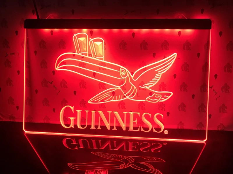 Светодиодный светильник для пива бара паба клуба 012 Guinness Toucan|Таблички и знаки| |