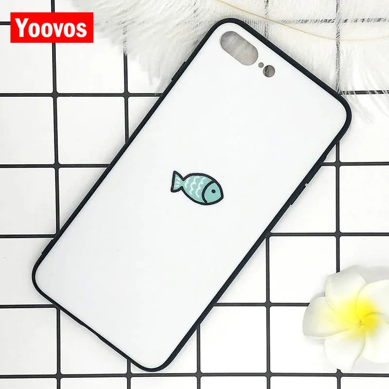 Yoovos New Cat Fish Phone Cases For IPhone 6 7 8 Case Iphone 6Plue 7Plus 8Plus X With PC Back And Soft TPU Frame Cover |