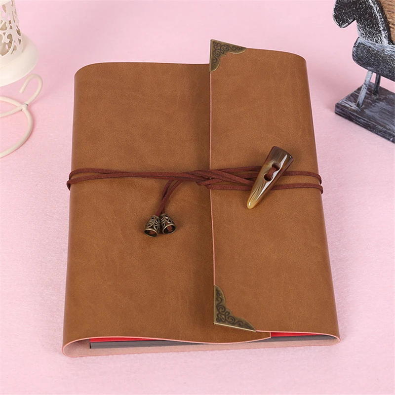 

Retro PU Leather DIY Photo Album Baby Darling Child Graduation Scrapbook Ivory jewelry Album 30 Sheets Vintage Travel Notepad