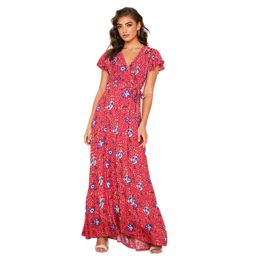 Vestidos сексуальное женское платье с глубоким v образным вырезом длинное макси