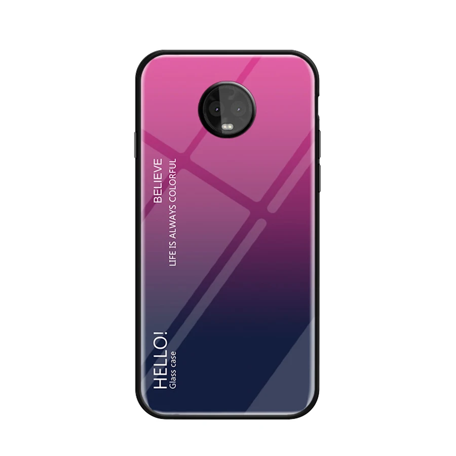 Чехол RIJOW для Moto G6 Plus чехол G5s модные чехлы с градиентом на заднюю панель из