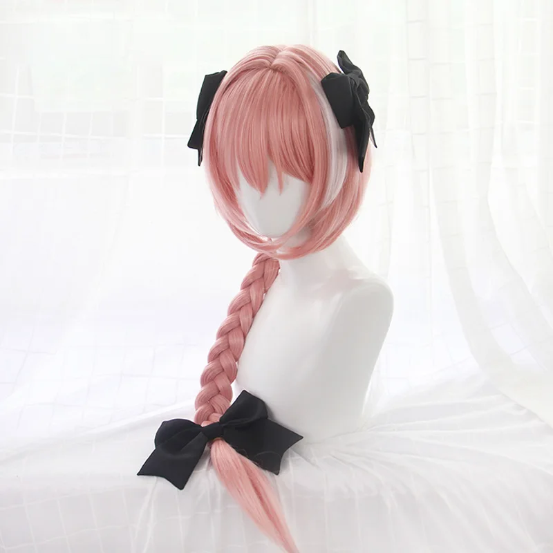 Новое поступление игра Fate Apocryph Astolfo Косплей Парики 75 см розовый термостойкий