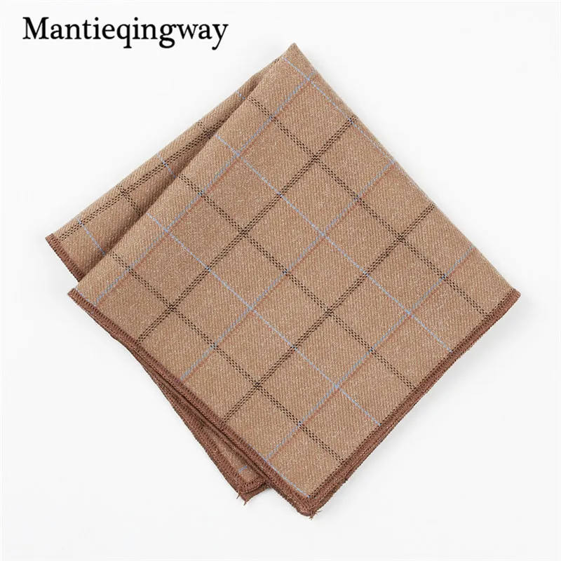 Mantieqingway костюмы для мужчин Карманный квадратный платок клетчатые и полосатые