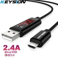 keysion micro usb cable digital display fast charge usb data cable for samsung xiaomi tablet android phone usb charging cord